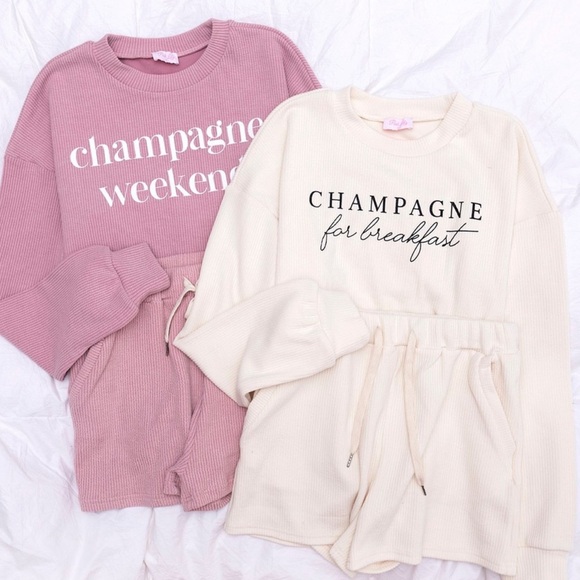 NWOT Champagne Weekend Corded Lounge Set - Picture 3 of 6